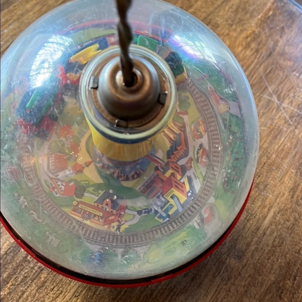 Vintage Plastic SPINNER TOY, Spinner Train Toy, USSR, 1980s